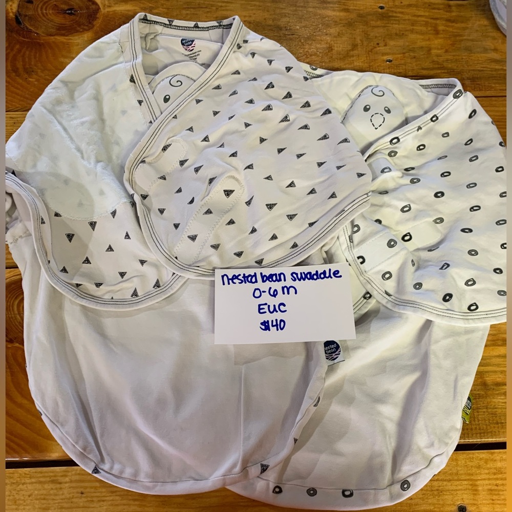 Nested bean sleep swaddles